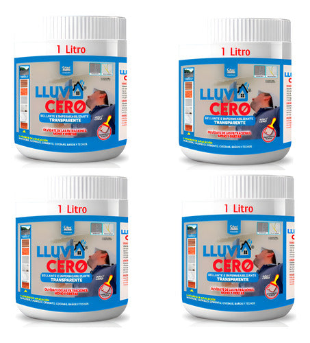 LLUVIA CERO PACK X4 Litros Sellador Transparente Impermeabilizante
