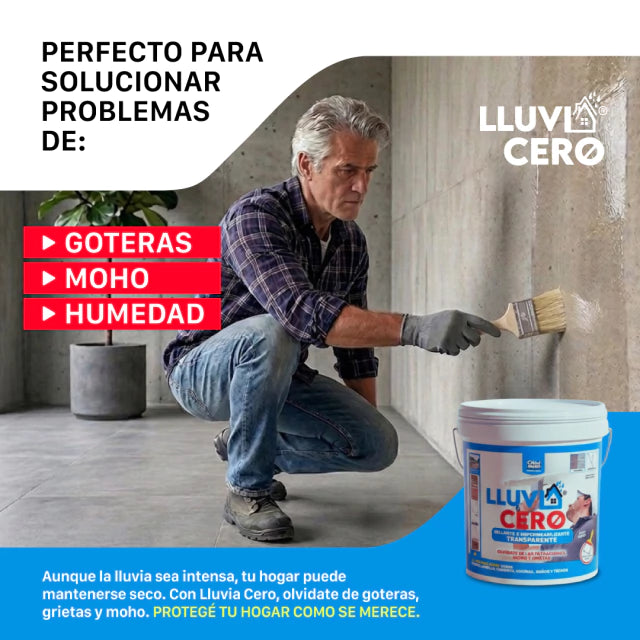 LLUVIA CERO PACK X4 Litros Sellador Transparente Impermeabilizante